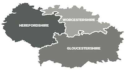 Sentinel Security Systems service areas: Herefordshire, Worcestershire and Gloucestershire